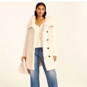 J Crew villa sherpa coat! Size 8 petite